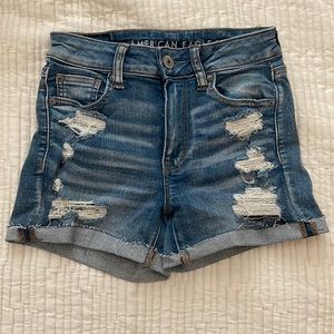 High rise jean shorts